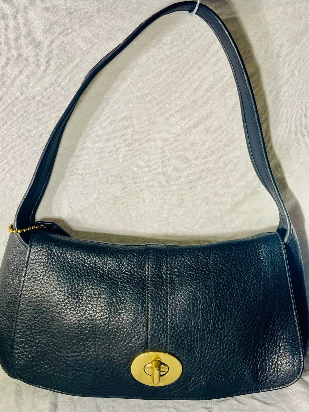 Vintage Coach Ergo Pebbled Leather Flap Shoulder Bag Y2K Original MSRP $298